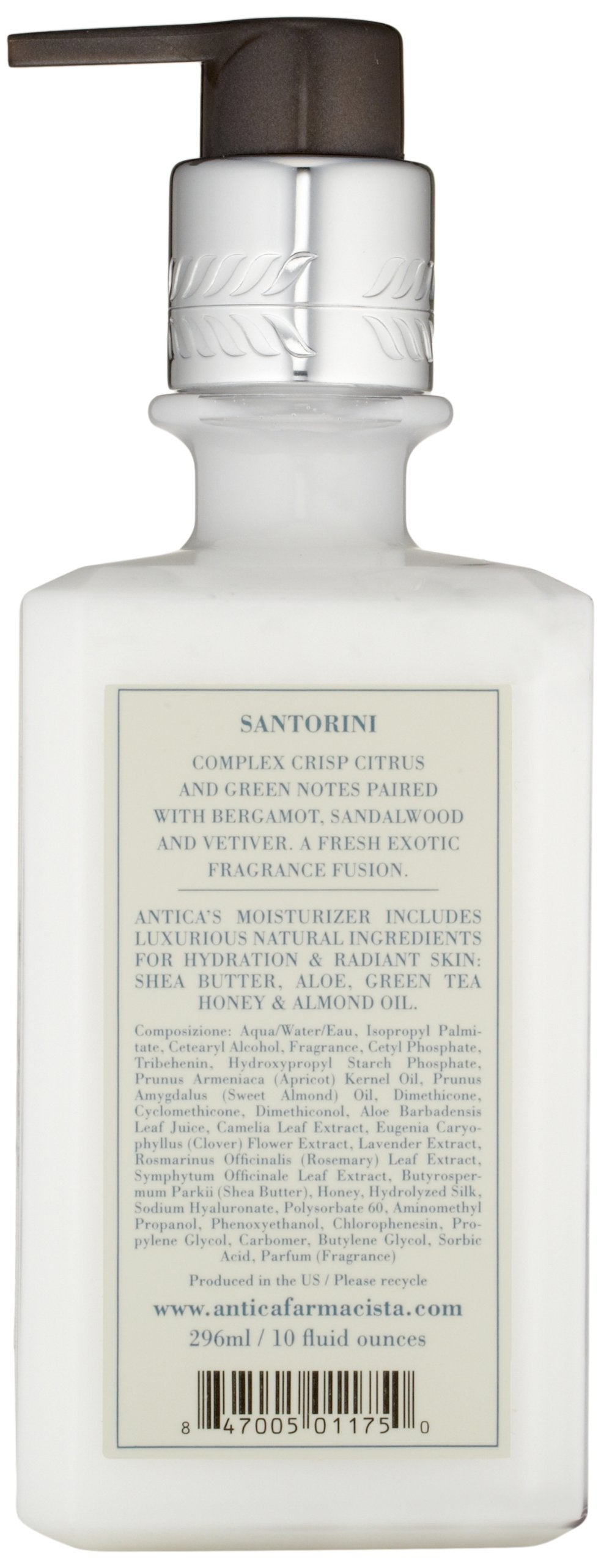 Antica Farmacista Santorini moisturizer texture close-up for smooth skin feel.