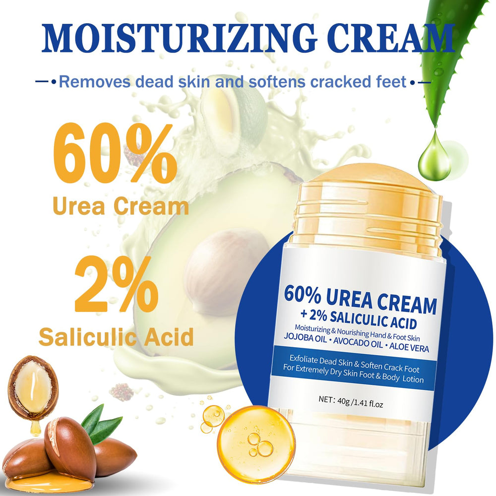 Anweina foot cream with 2% salicylic acid gently exfoliates flaky skin.