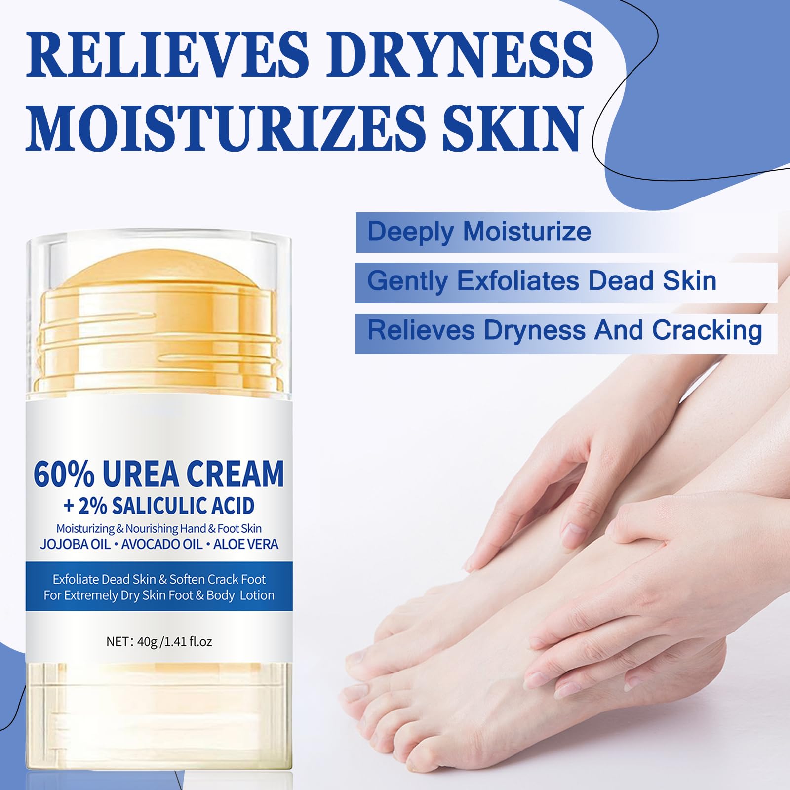 Anweina 60% urea foot cream delivers deep hydration for very dry skin.