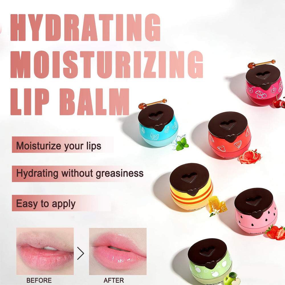 Anweina Bee Lip Balm strawberry pot for soft lips and fruity aroma