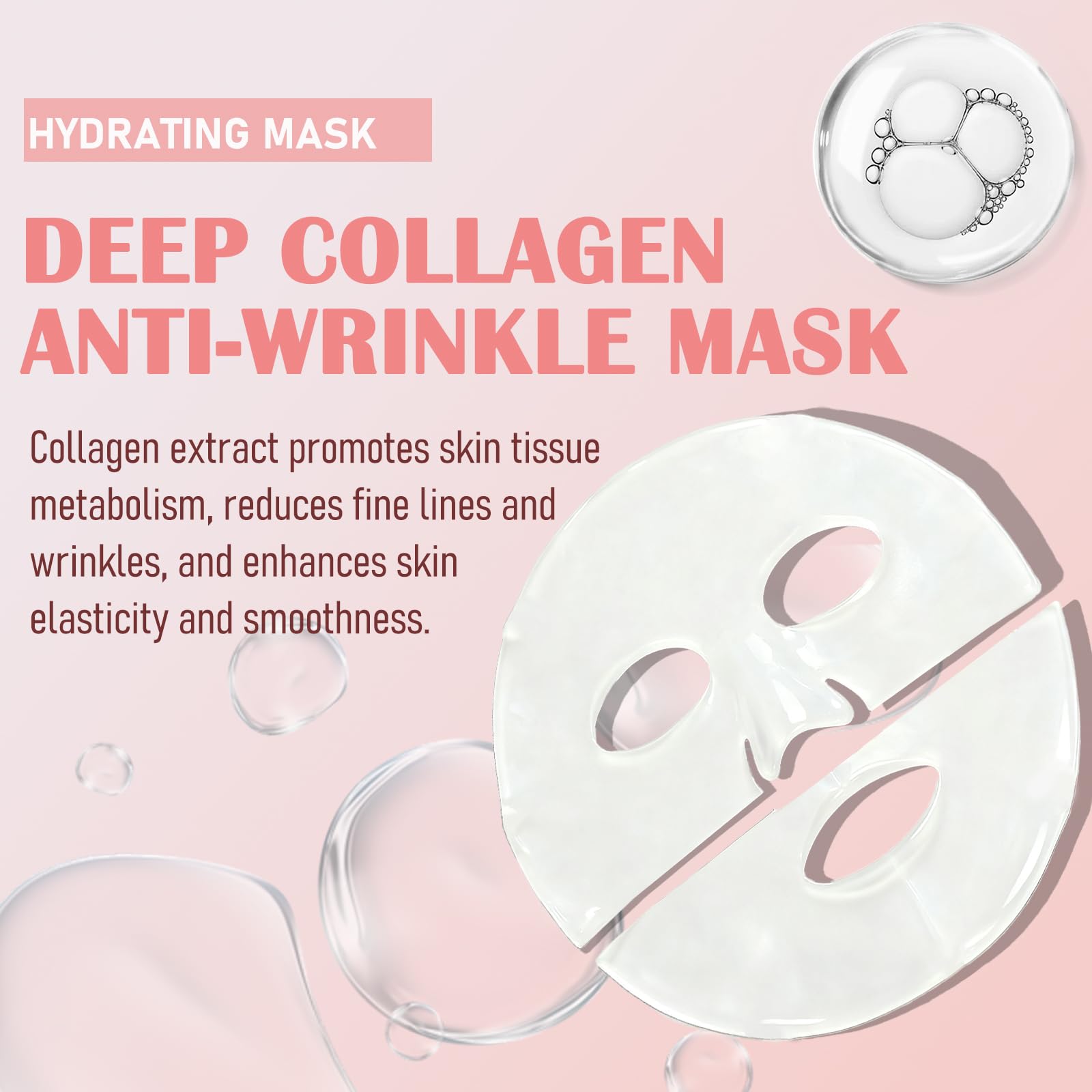 Anweina collagen mask emphasizing elasticity with bioactive collagen.