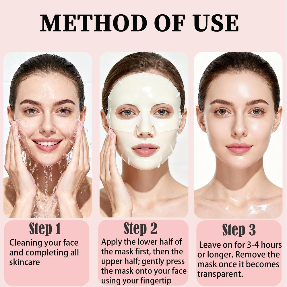 Anweina collagen mask absorbed overnight, leaving soft, hydrated skin.