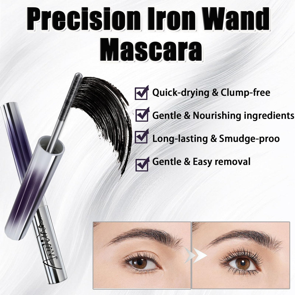 Anweina Iron Wand Mascara 3D curling effect on lashes adds dramatic lift.