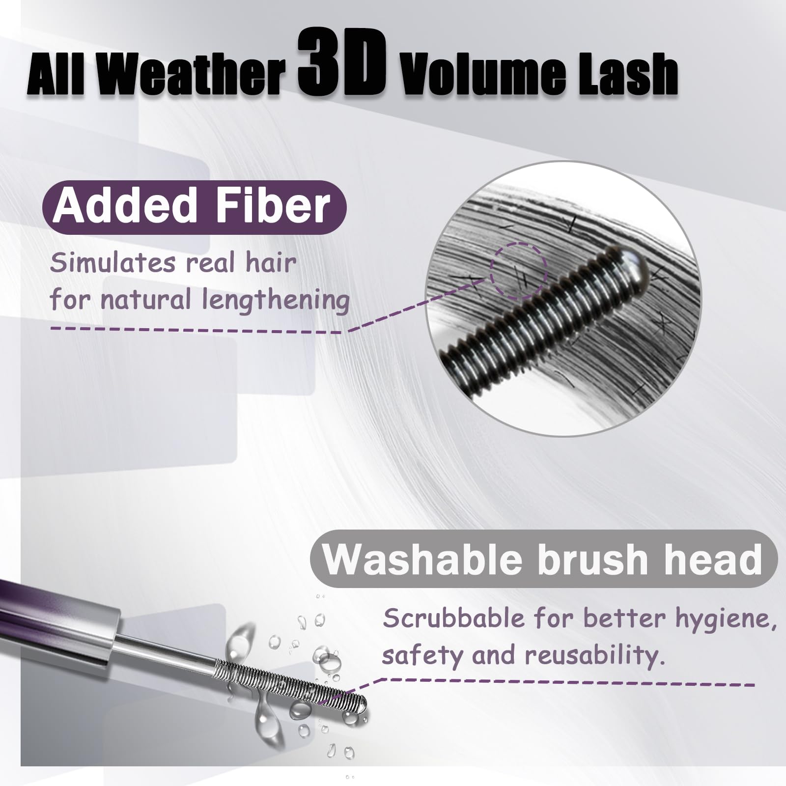Anweina mascara application technique with iron wand for precise lash separation.