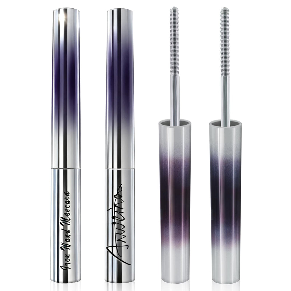 Anweina Iron Wand Mascara brush closeup showing precise 0.5mm threading for even separation.
