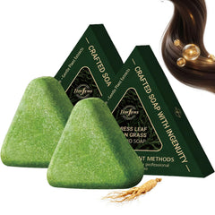Anweina Nature Triangle Shampoo Bar pack shown in hand, compact and travel-ready