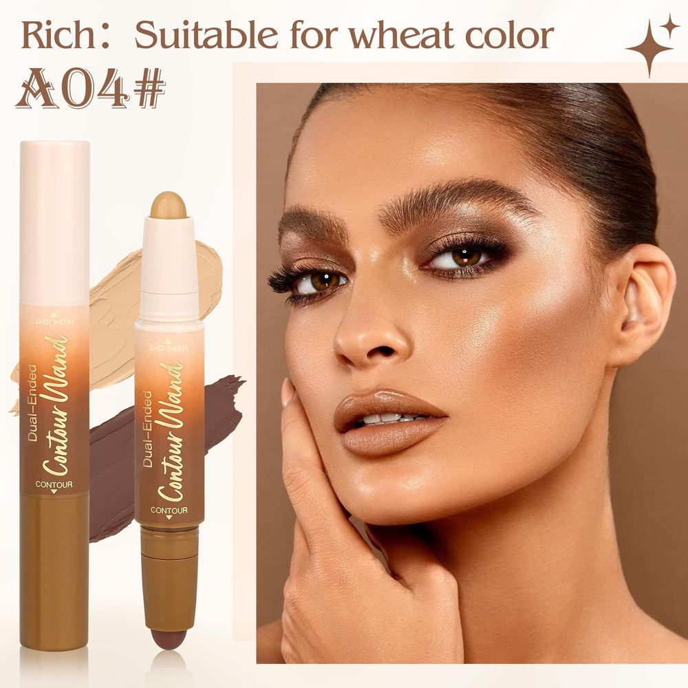 Anwuozu Contour Highlighter Stick highlighter end adds radiance to cheekbones and brow bones
