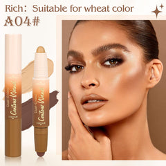 Anwuozu Contour Highlighter Stick highlighter end adds radiance to cheekbones and brow bones