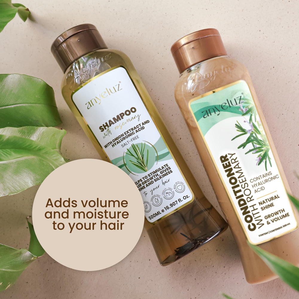 ANYELUZ conditioner silk finish close-up showcasing smooth, weightless shine