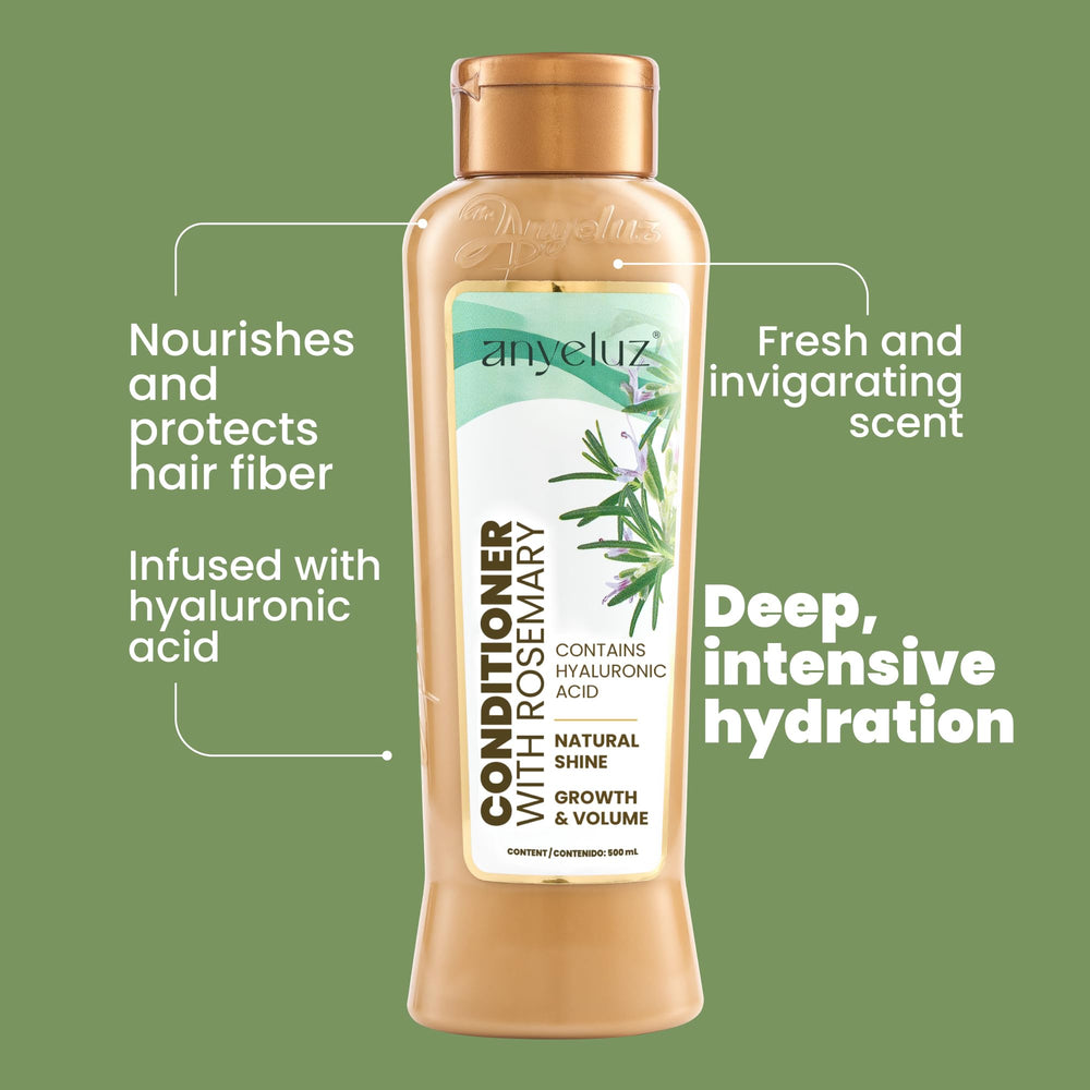 Anyeluz rosemary extract image suggests revitalized hair with natural nourishment.