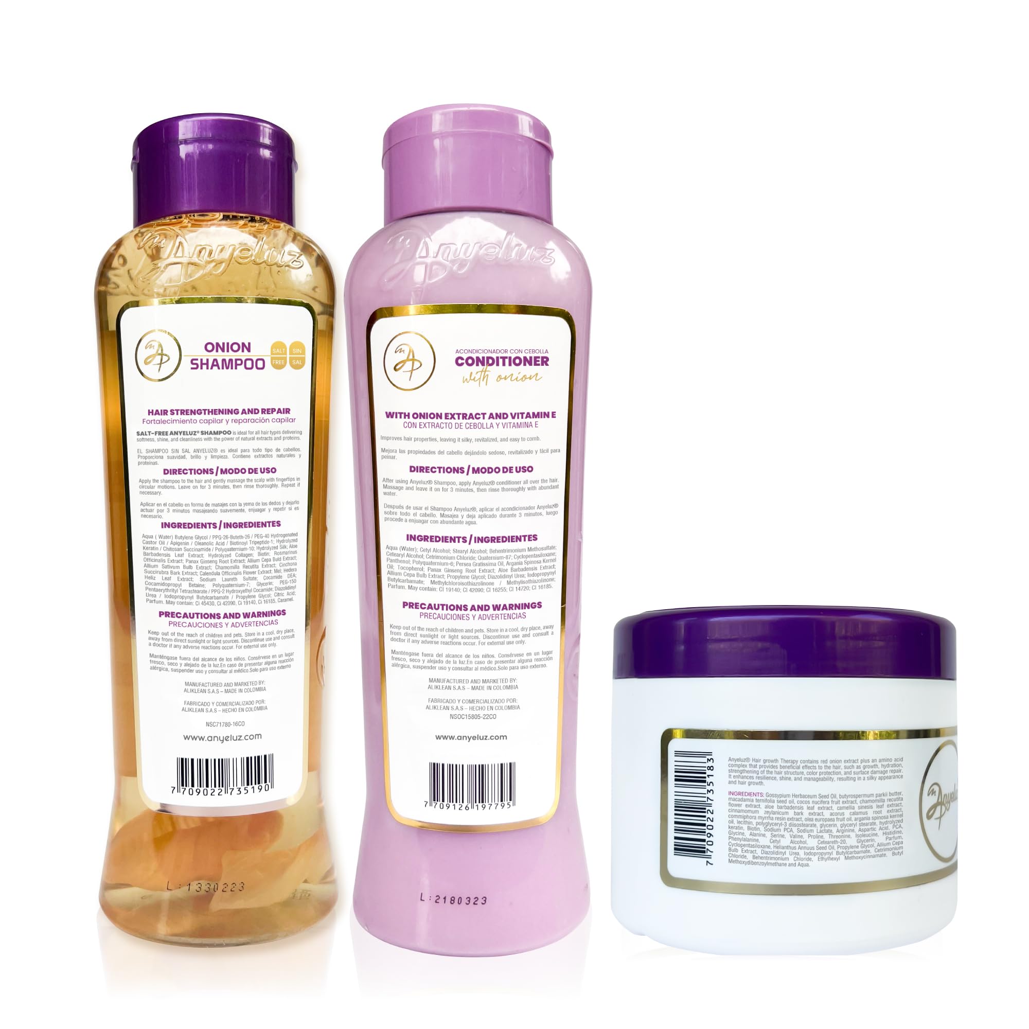 ANYELUZ Ensemble kit oignon, présentation complète pour routine capillaire