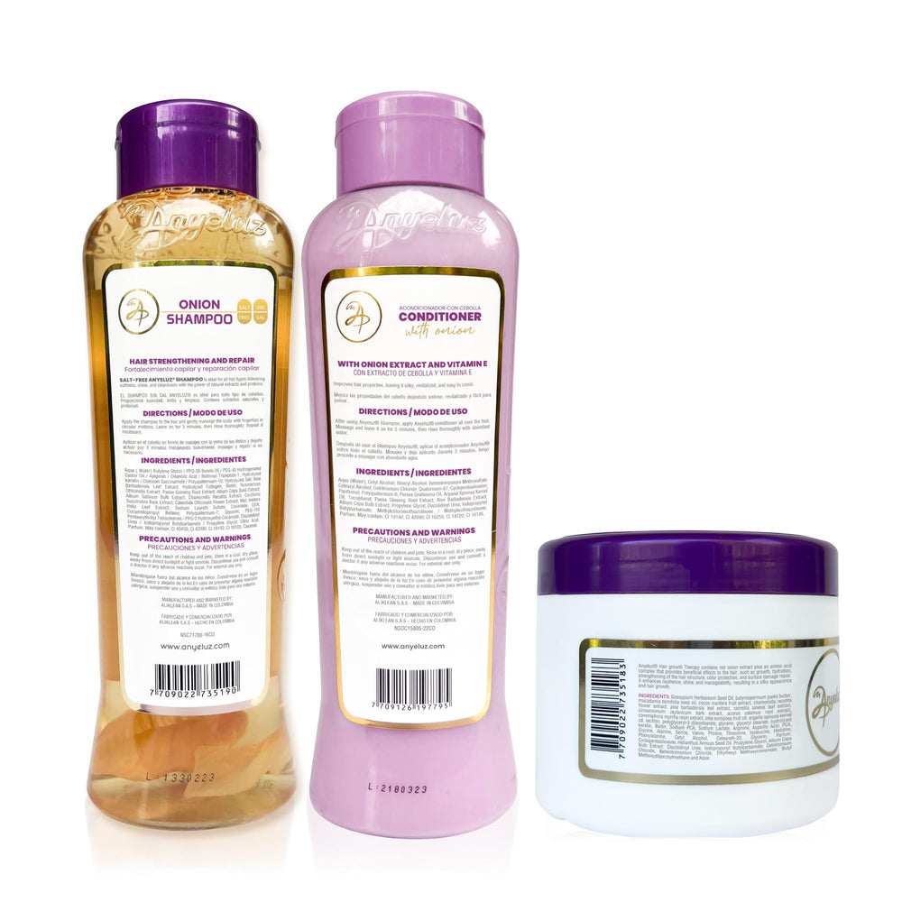 ANYELUZ Ensemble kit oignon, présentation complète pour routine capillaire