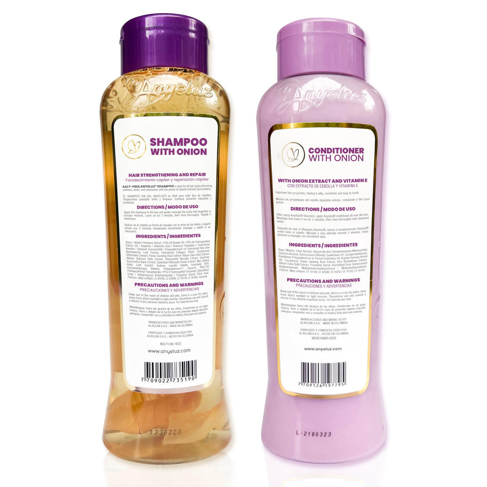 Anyeluz Onion Duo packaging shot highlighting salt-free formula