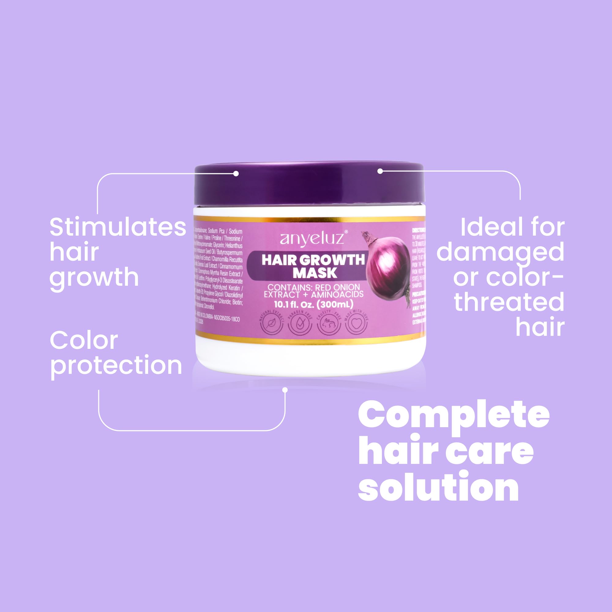 ANYELUZ Onion Hair Mask on hair after-use looks silky and manageable.