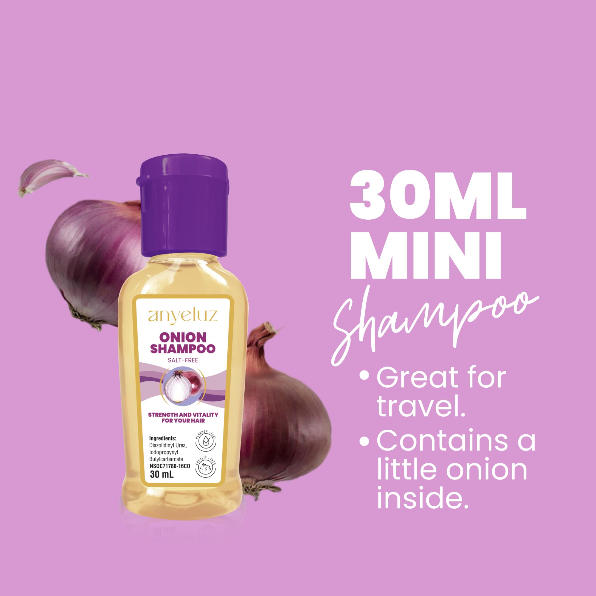 ANYELUZ Onion Shampoo lather foamy image highlights thorough scalp cleansing
