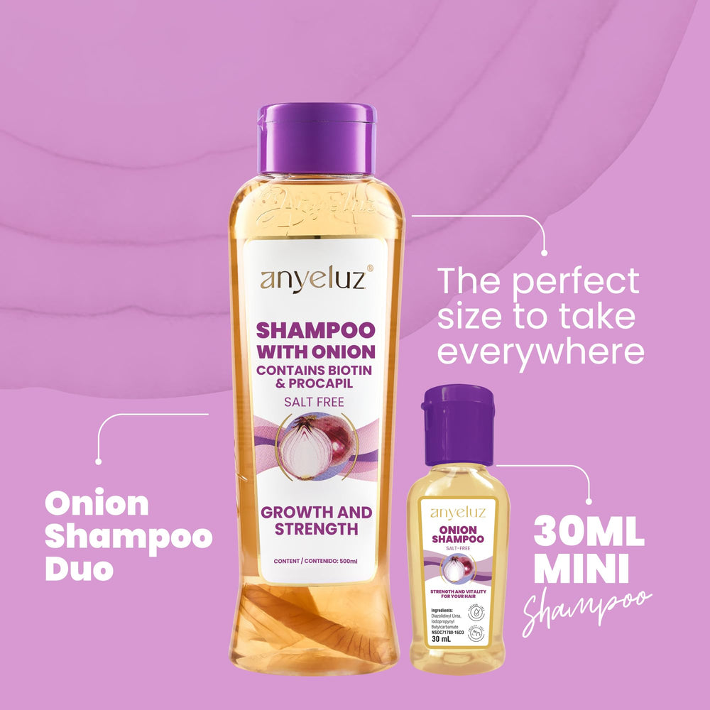 ANYELUZ Onion Shampoo shine hair closeup demonstrates smoother, healthier-looking strands