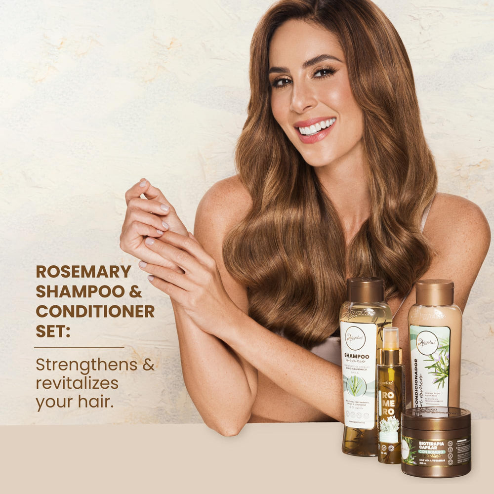 ANYELUZ rosemary conditioner bottle delivering silky, hydrated hair and easy detangling