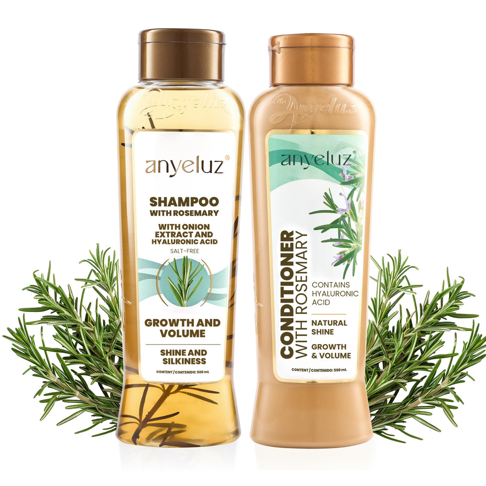 ANYELUZ rosemary shampoo bottle with fresh scent for daily refresh and cleansing