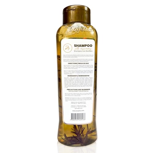 ANYELUZ Rosemary Shampoo ingredients close up highlight nourishment and protection
