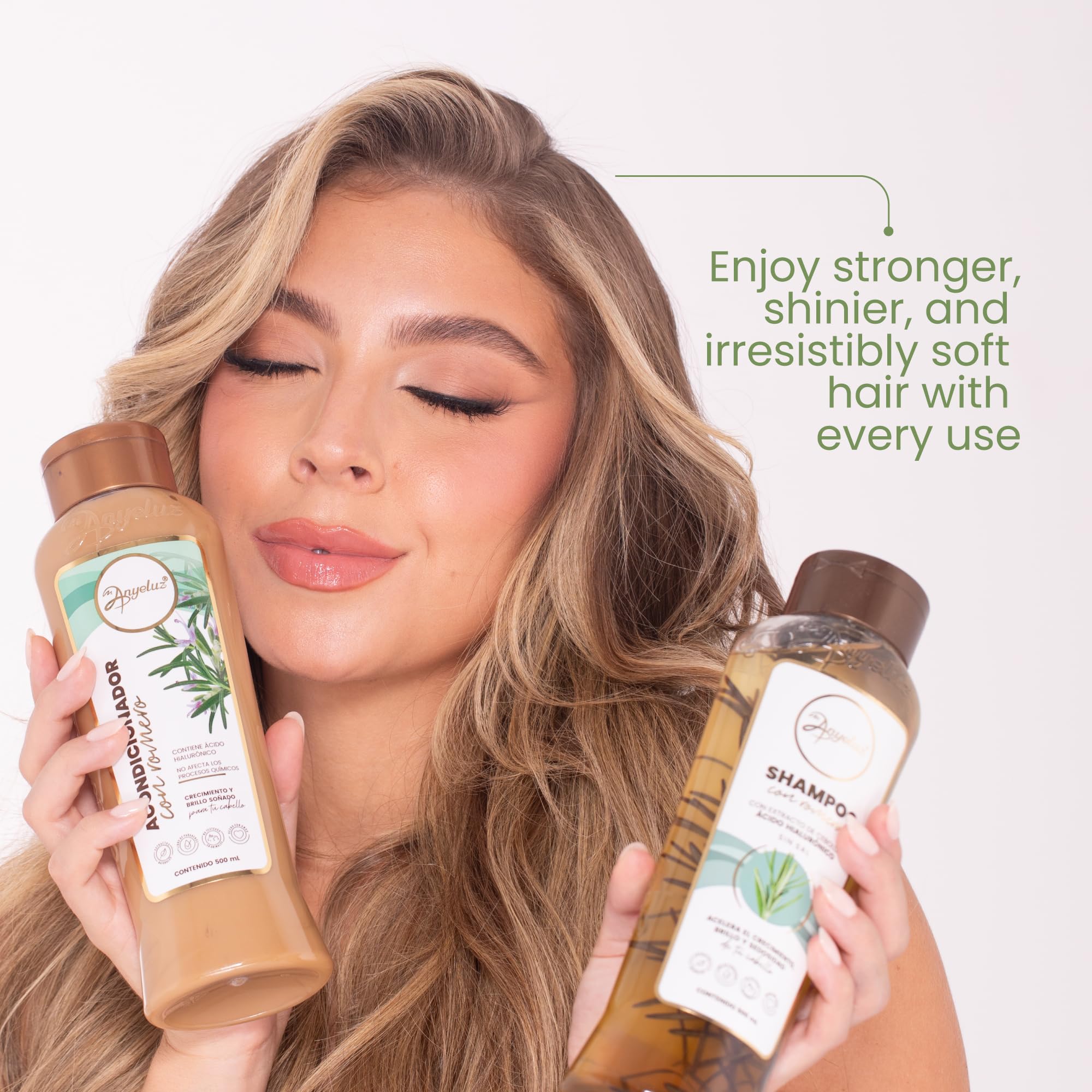ANYELUZ Rosemary Shampoo after use hair appears revitalized and soft