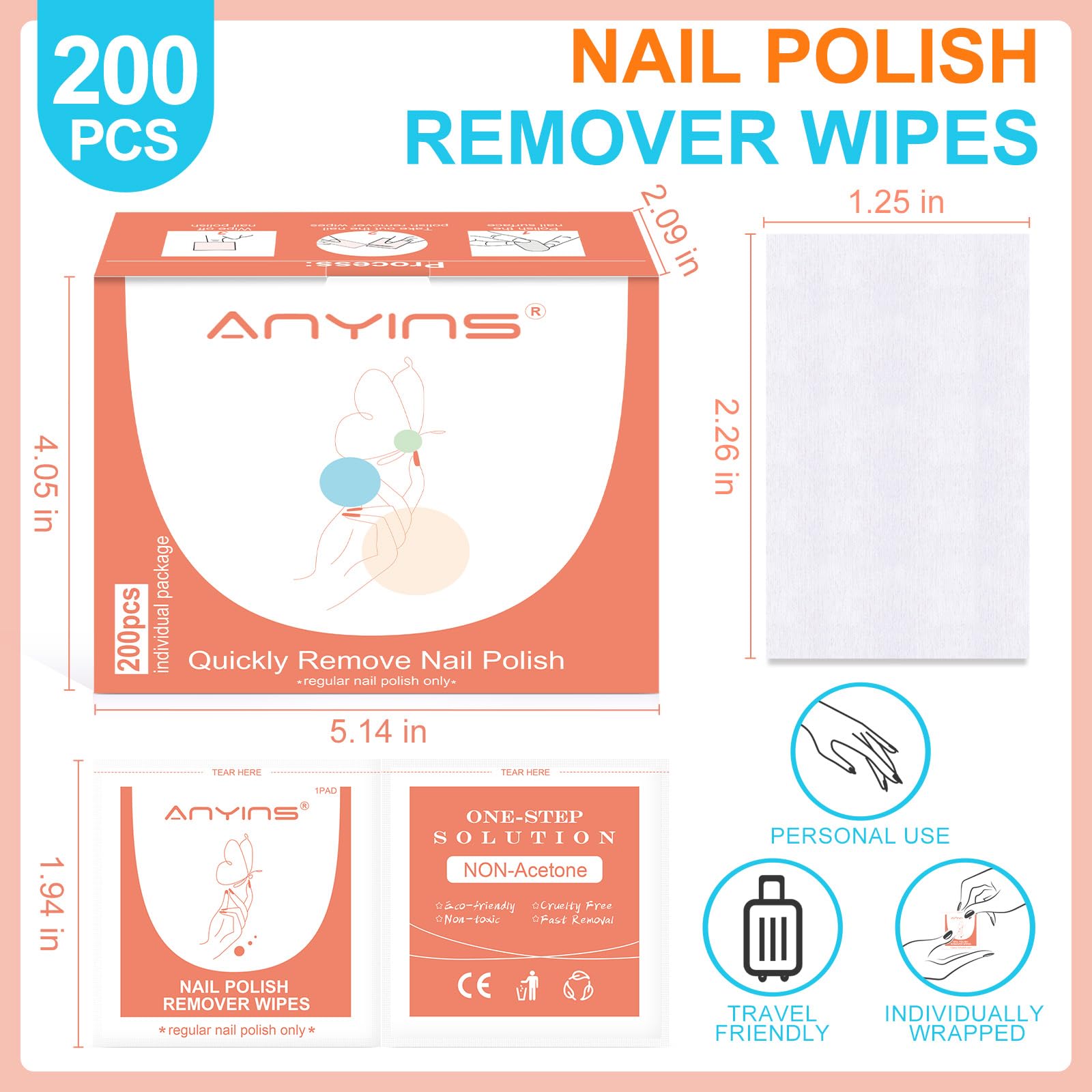 Close-up of soaked pad with nourishing oils for gentle nail care