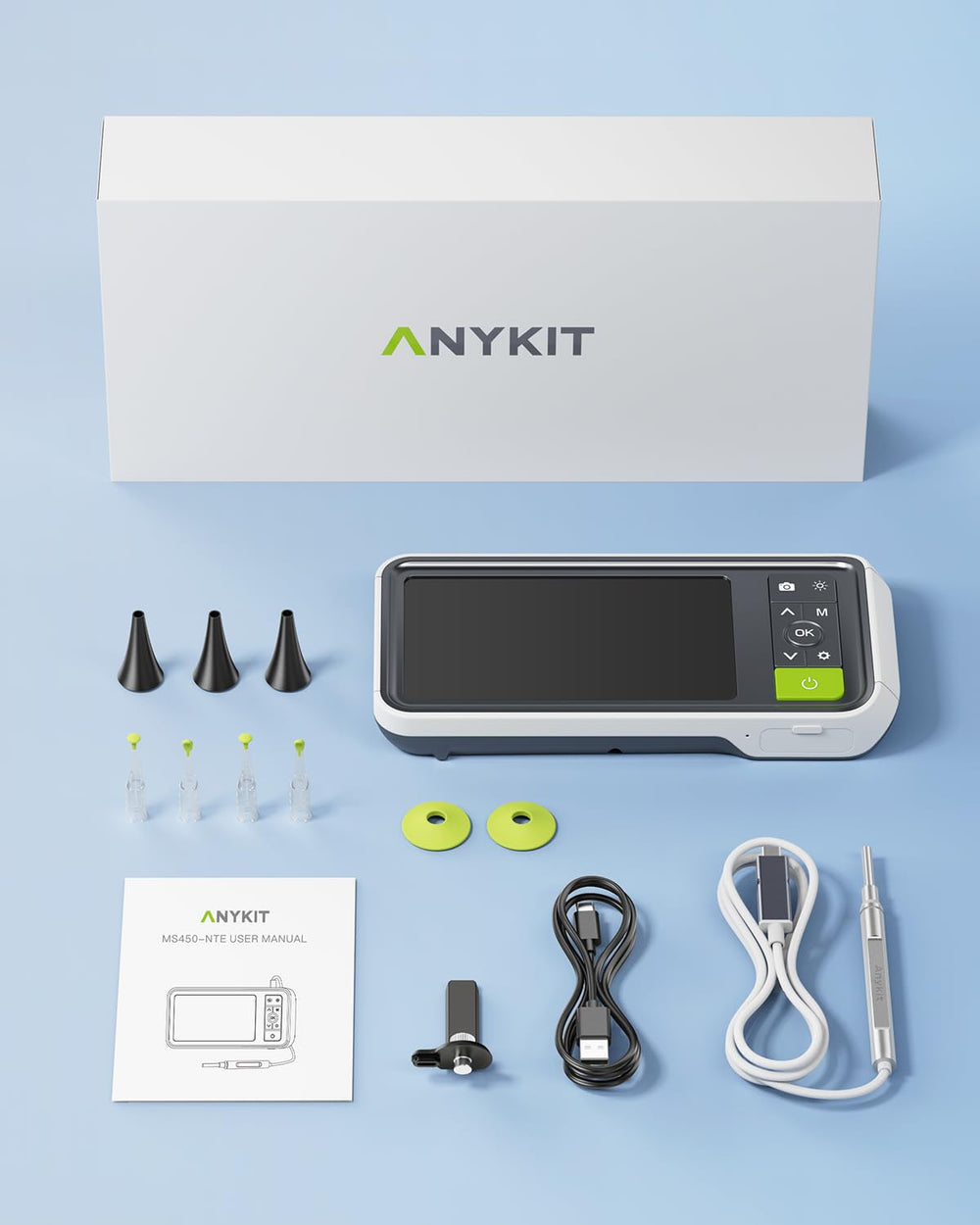 Anykit ear scope accessory pack including specula and spoons.