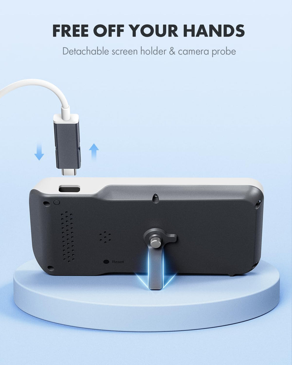 Anykit otoscope supports photo and video capture on-device.