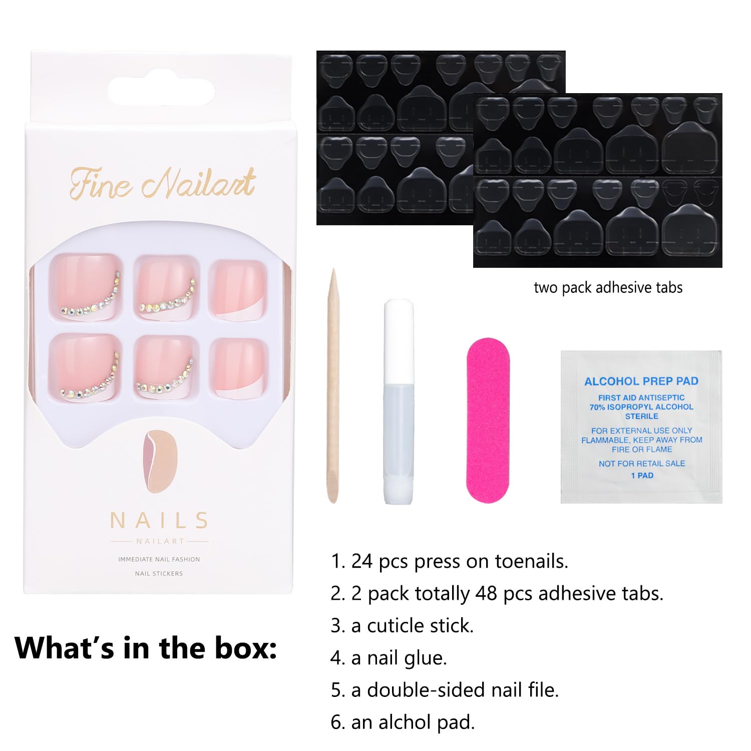 ANYOS square toe nails offer quick, bold style updates.