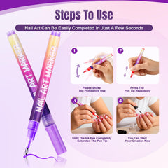 Anytin 12-color nail art pens set DIY design ideas for personal styles