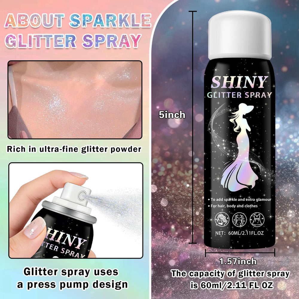 AOAZXBB Glitter Spray on clothing enhances shimmer without heaviness