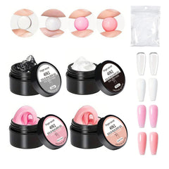 AOBOO solid builder gel kit - clear gel for nail extensions with lasting shine