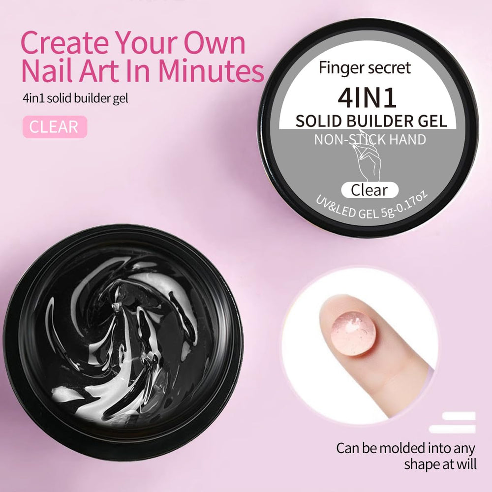 AOBOO solid builder gel kit - nude gel for natural-looking extensions
