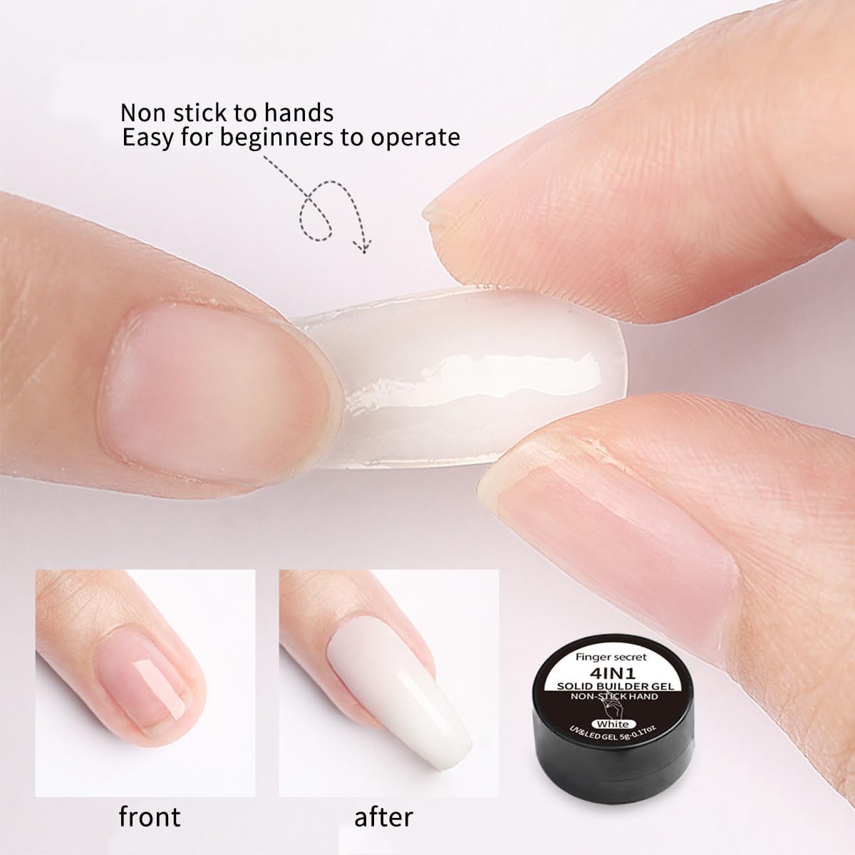 AOBOO pink builder gel for romantic nail design and subtle color