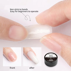 AOBOO pink builder gel for romantic nail design and subtle color
