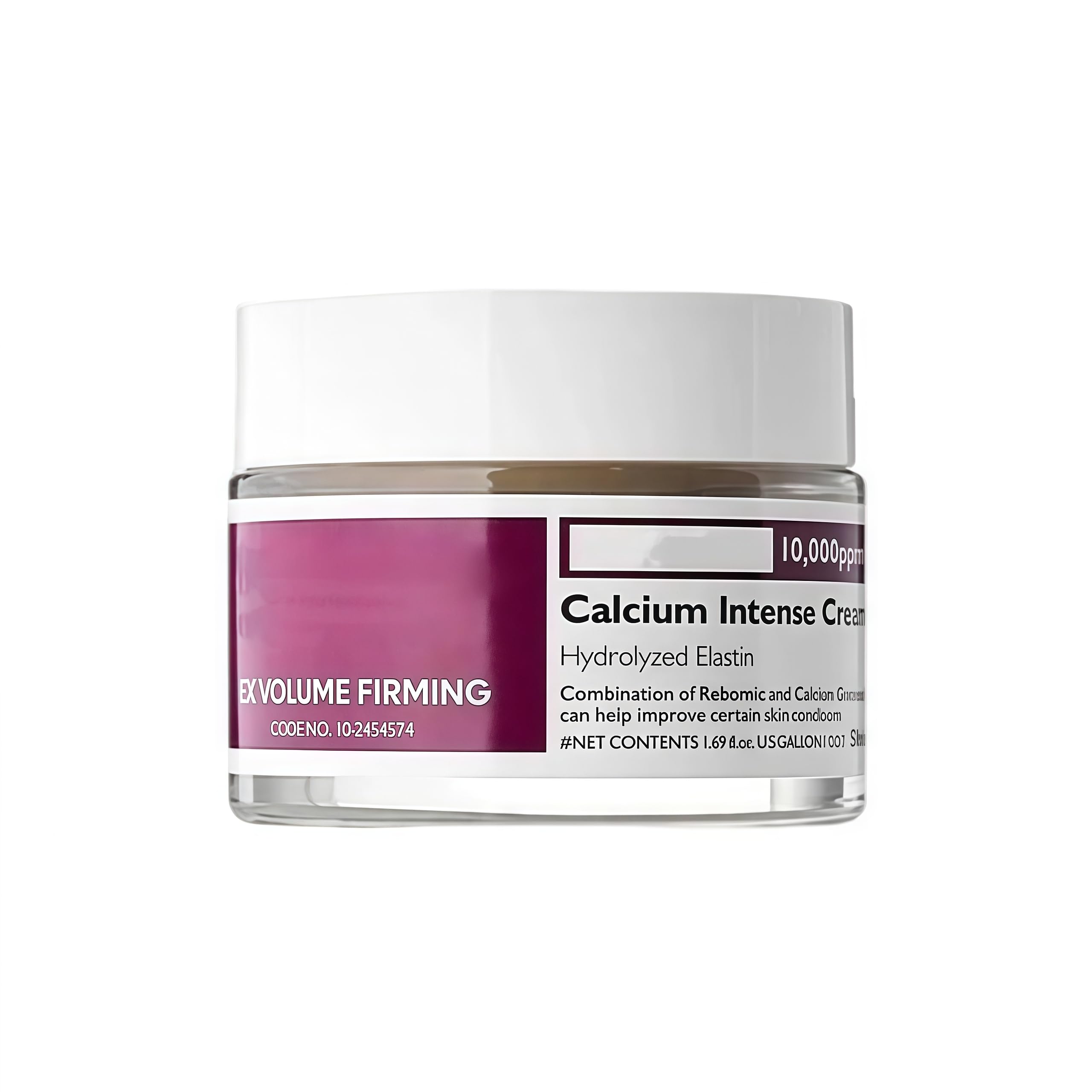 Aocesk calcium-infused cream jar close-up showing rich eye-care texture