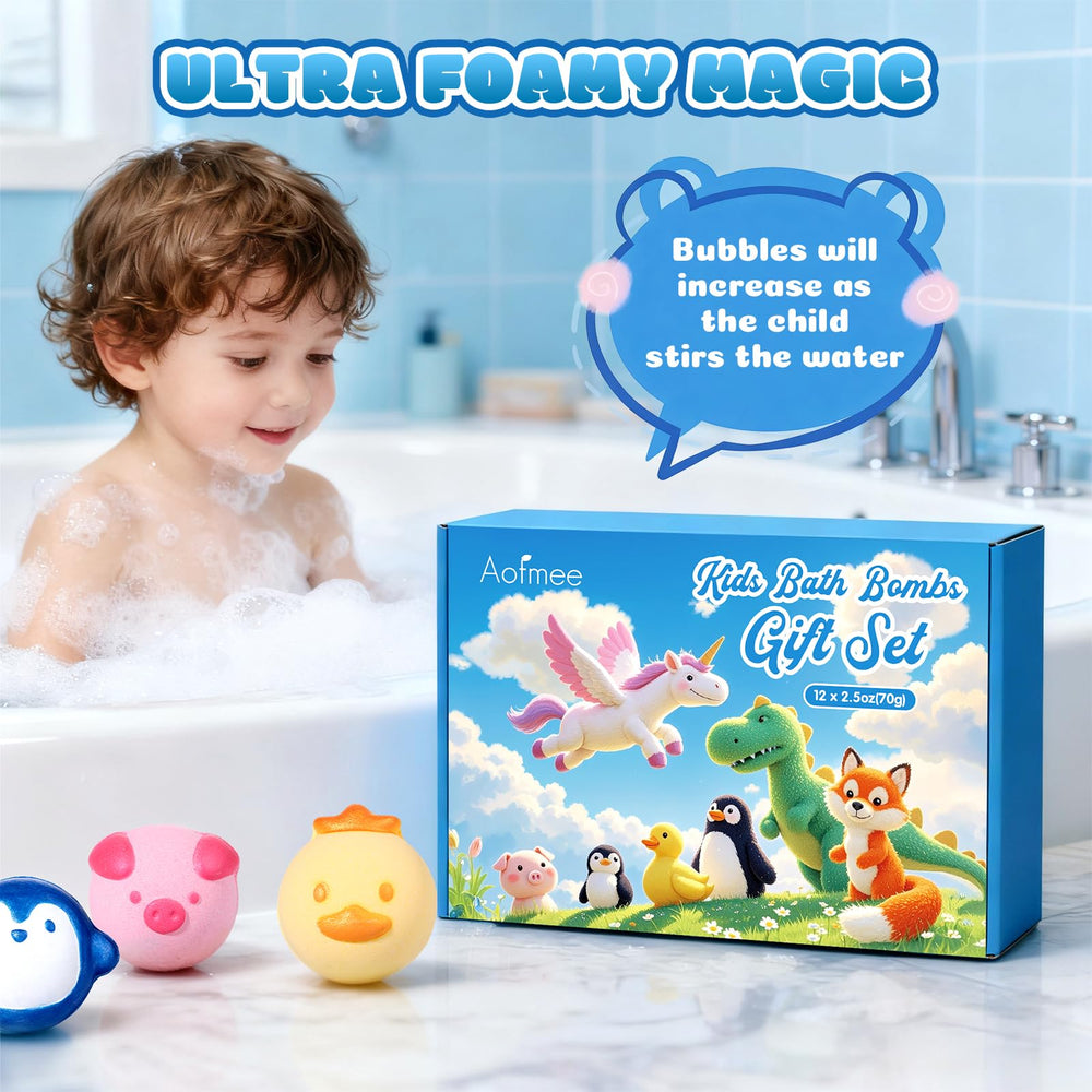 Aofmee bath bombs dissolve slowly over five minutes, revealing colors and bubbles.