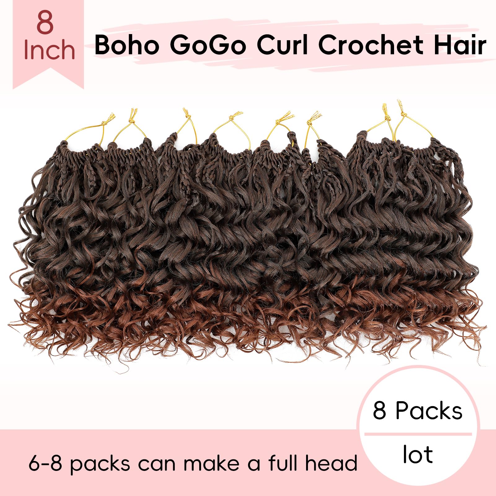 Aoisvk boho style crochet extensions demonstrating easy installation and natural volume