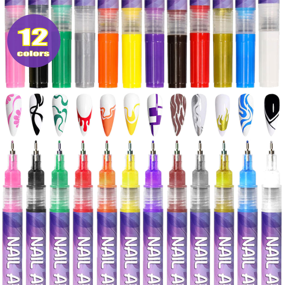 AOKELEON durable long-lasting nail art pens resist chipping.