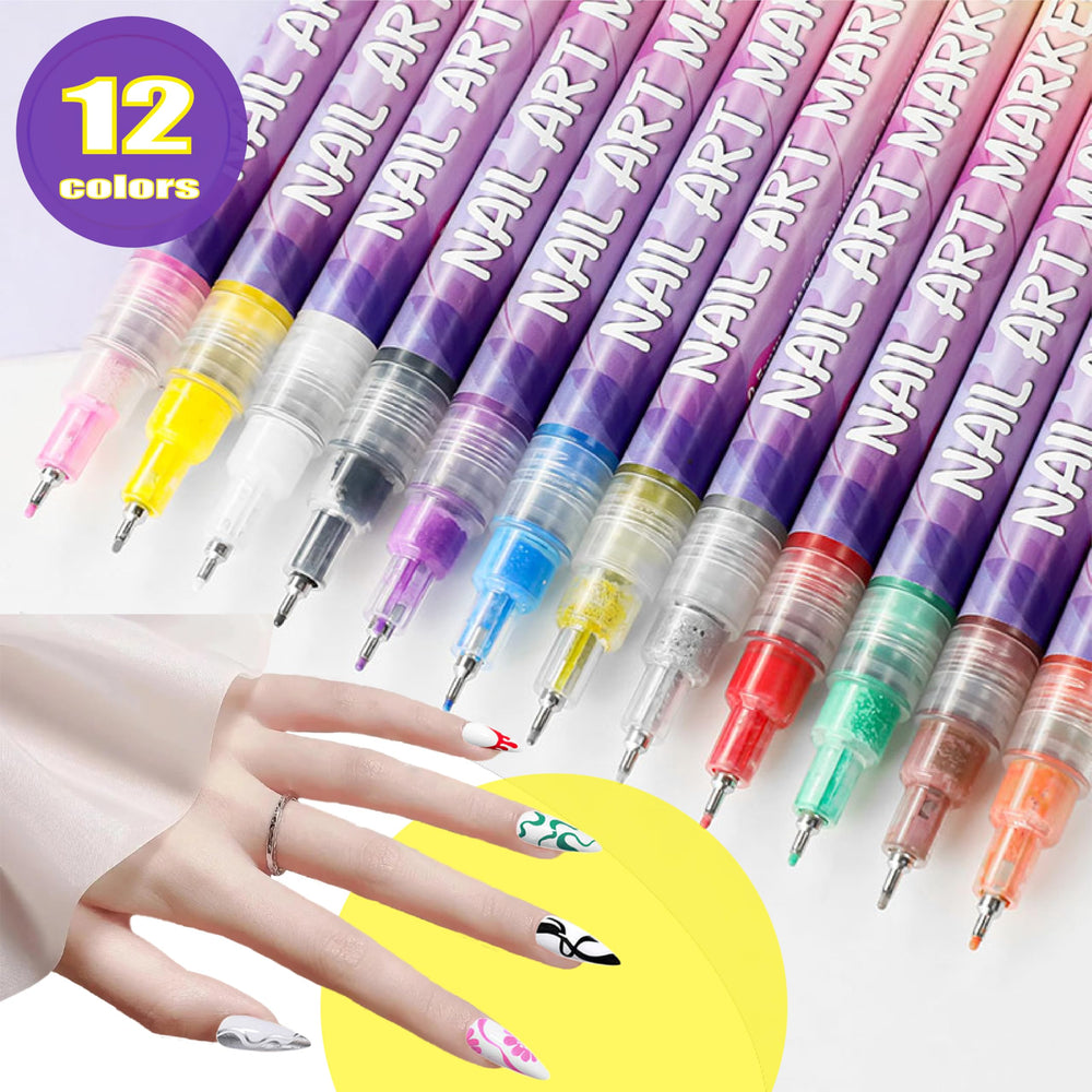 AOKELEON water and humidity resistant nail art pens for lasting color.