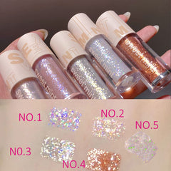 Aolailiya lavender shimmer liquid eyeshadow for subtle, multi-dimensional looks.