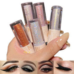 Aolailiya liquid glitter eyeshadow in rose pink shimmer for bold, long-lasting color.