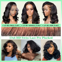 Aolisox HD lace front wig offering seamless skin-melt and natural look.