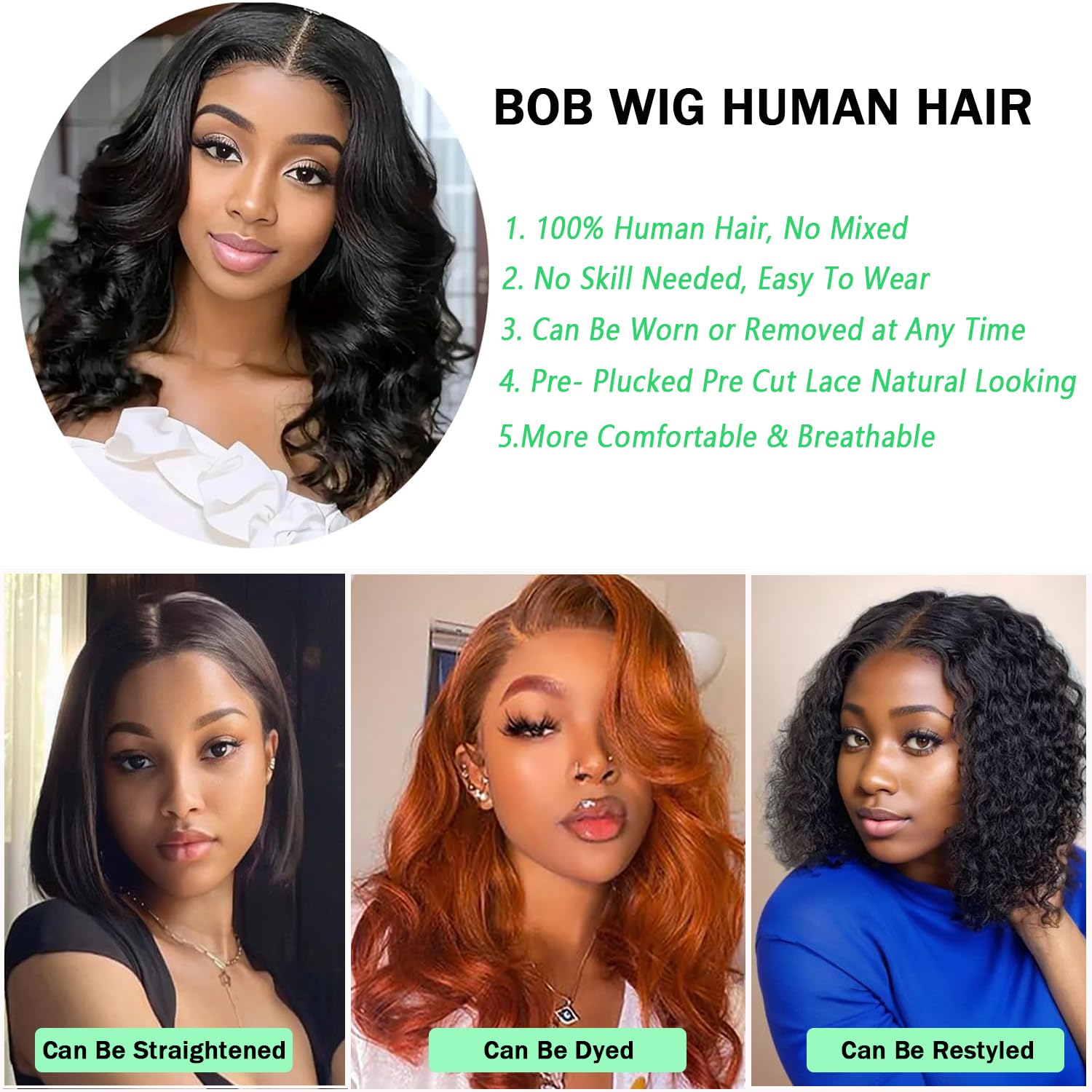 Aolisox raw Brazilian hair reinforces softness and vibrant shine.