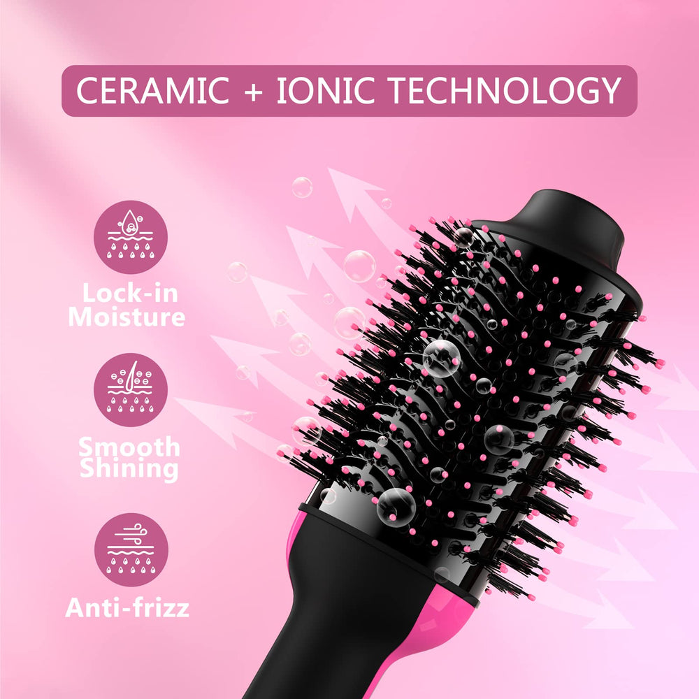 Aopant hair dryer brush with ceramic titanium barrel for even heat distribution