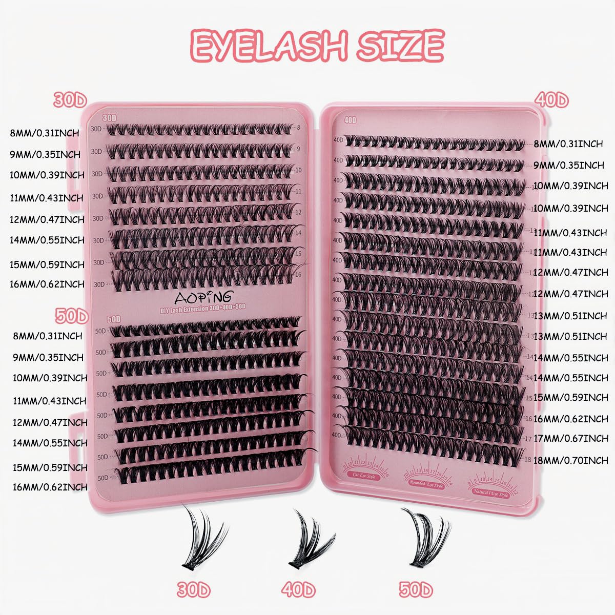 AOPING lash brush for quick lash separation and styling