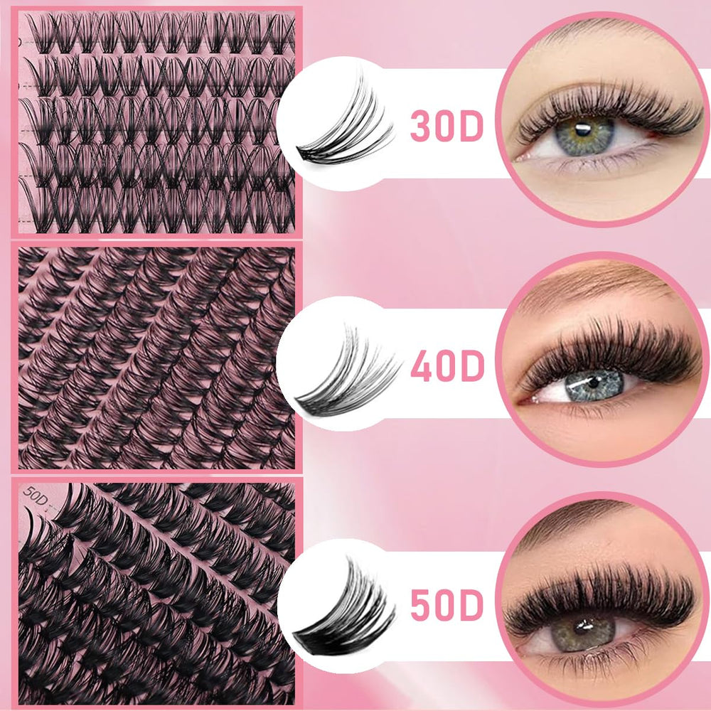 AOPING 30D cluster lashes for subtle daily enhancement