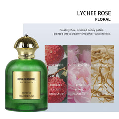aopoka Lychee Rose closeup highlights rose and peony heart notes