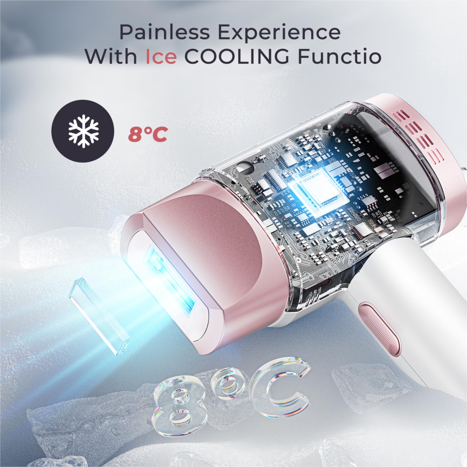 Aopvui device with two flash modes for flexible treatment options