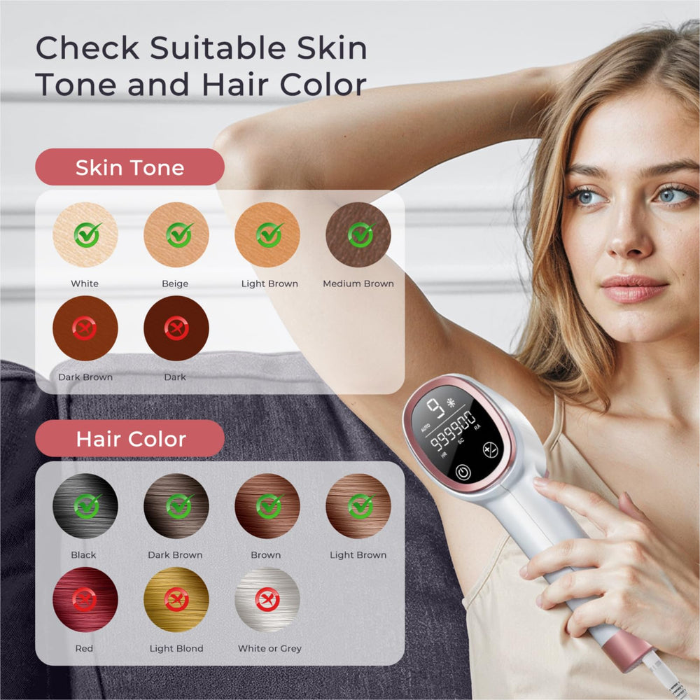 Aopvui laser hair removal device in a compact design for easy storage