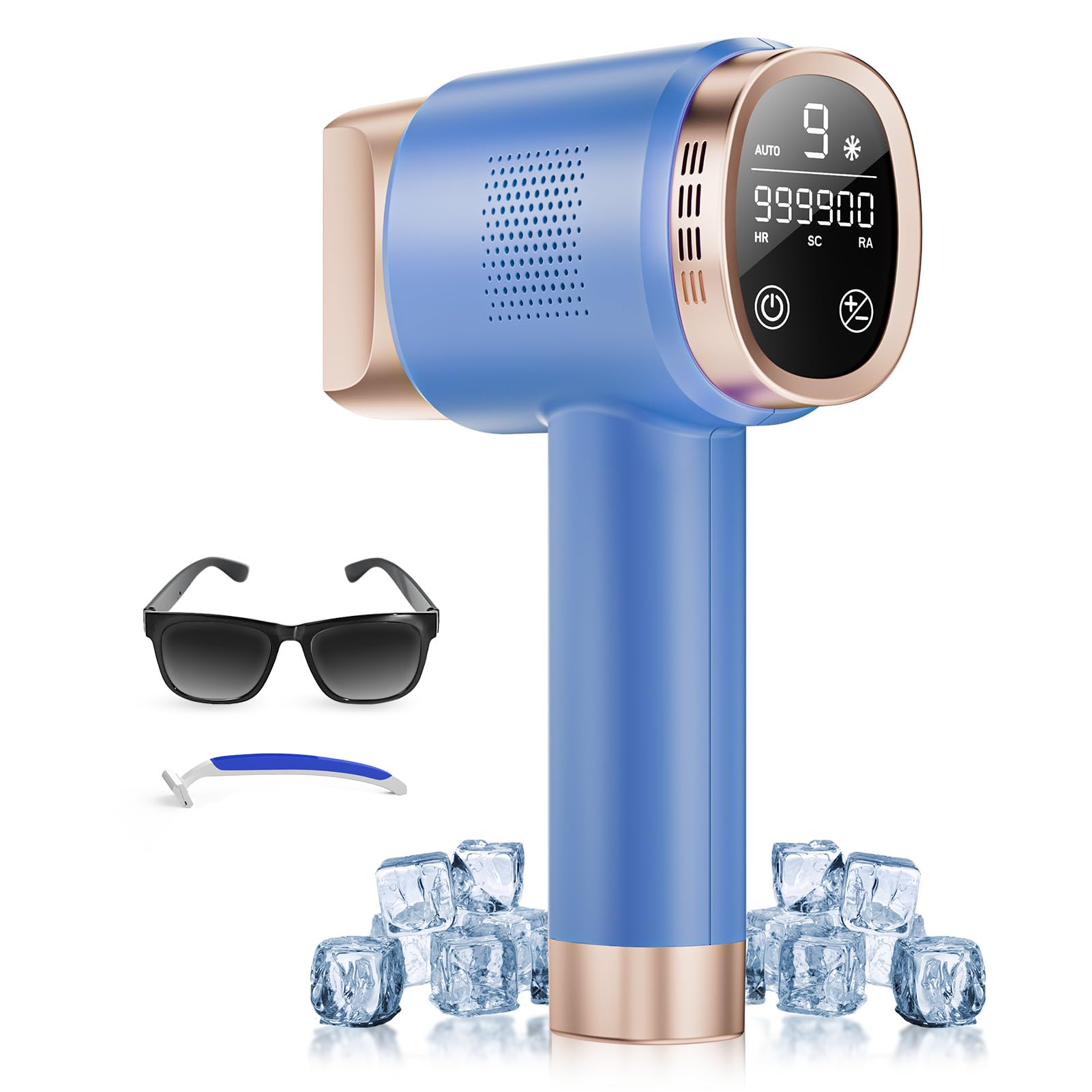 Aopvui laser hair removal device front view for at-home painless sessions